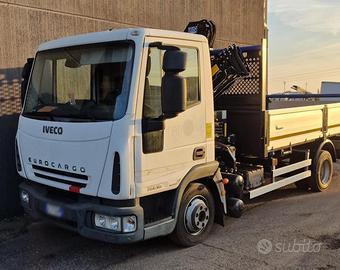 Iveco Eurocargo 75 ql + gru + ribaltabile