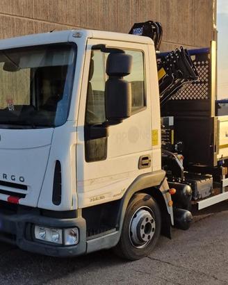 Iveco Eurocargo 75 ql + gru + ribaltabile