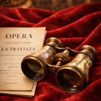 Binocolo vintage da teatro in madreperla