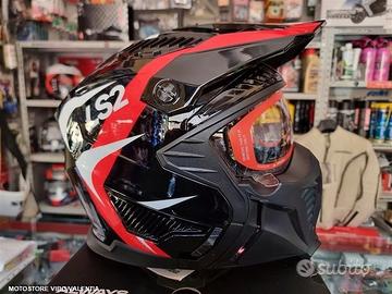 Casco integrale ls2 drifter triality red OF606
