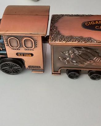 Accendino treno portasigarette JS1926 bronzo