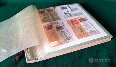 Francobolli 134 Frammenti con annulli pubblicitari