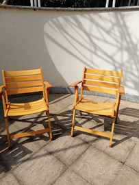 Sedie pieghevole in legno da esterni