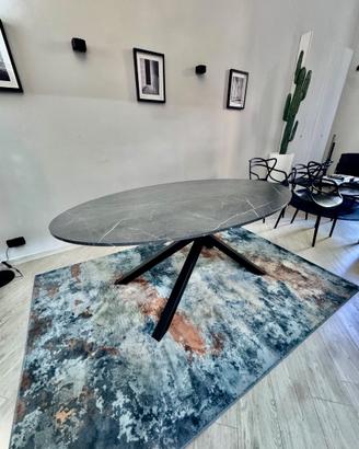 Tavolo Ikea MARIEDAMM, nero effetto marmo, 180x100