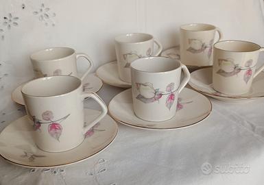 Set 6 tazzine caffè + piattini Regent vintage