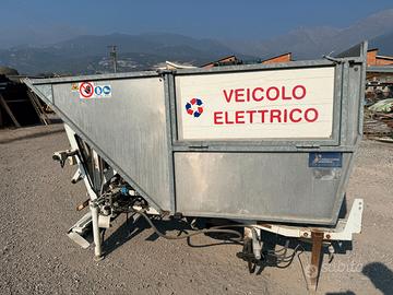 Cassone ribaltabile con alza bidoni piaggio porter