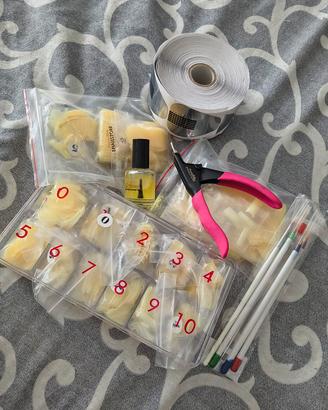kit tip unghie quadrate e accessori