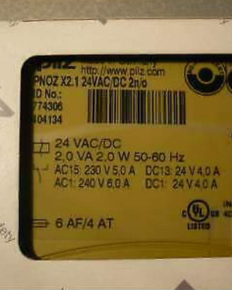 Relè di sicurezza Pilz Pnoz X2.1 24Vca/cc .774306
