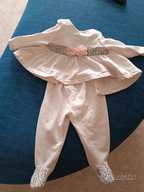 Completo bambina 6 mesi in caldo cotone.