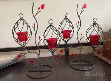 Candelabri in ferro battuto