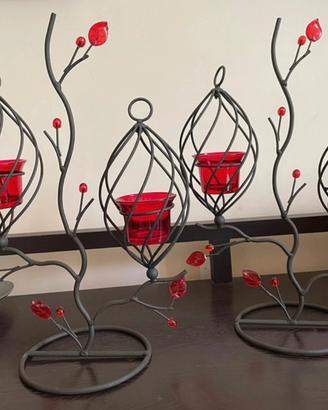 Candelabri in ferro battuto