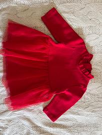 Vestito rosso bimba