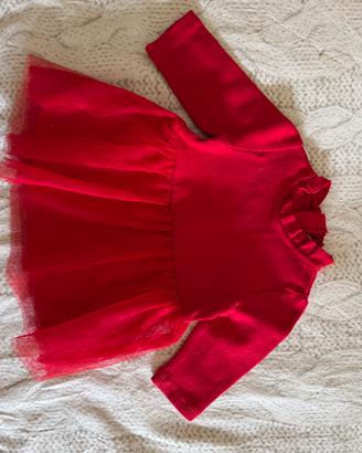 Vestito rosso bimba