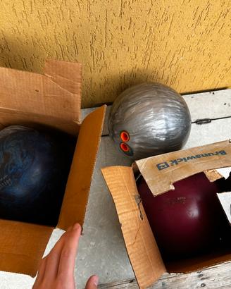 Lotto 3 palle da bowling professionali made in USA