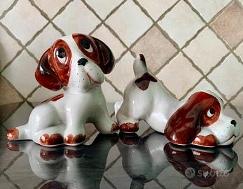 Coppia cagnolini in ceramica Tarcisio Tosin
