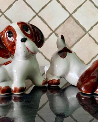 Coppia cagnolini in ceramica Tarcisio Tosin