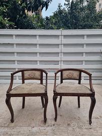 2 poltroncine pozzetto da restaurare = 30 euro