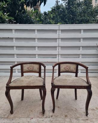 2 poltroncine pozzetto da restaurare = 30 euro