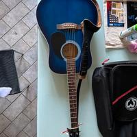 Chitarra Acustica Eko Blu + Custodia + Accessori