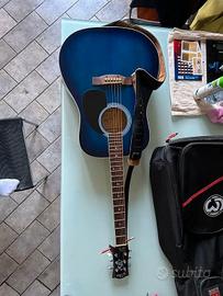 Chitarra Acustica Eko Blu + Custodia + Accessori