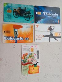 Lotto 5 carte telefoniche estere anni 2000