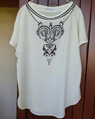 Blusa tunica tg M st. etnico/barocco M. Italy 