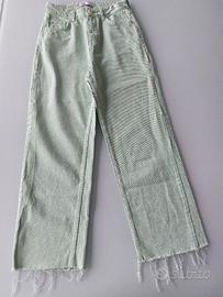 pantalone jeans verde menta