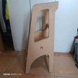 torretta di apprendimento in legno naturale