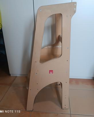 torretta di apprendimento in legno naturale