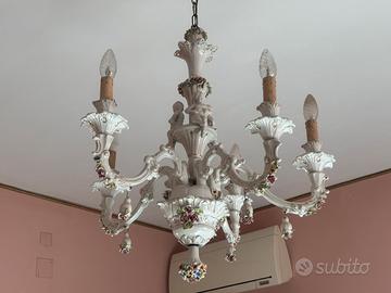 Lampadario ceramica vintage