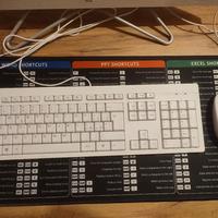 Tastiera + mouse HP originali USB bianchi