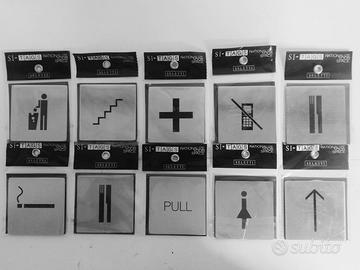10 Pz nuovi SELETTI Si-Tags Segnaletica Casa/Uff.