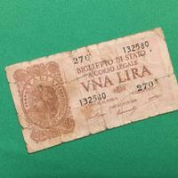 Banconota da 1 LIRA DEL 1944 - condiz. MB