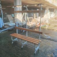 Panche spogliatoio con appendiabiti