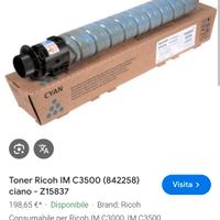 cartuccia toner stampante ricoh 