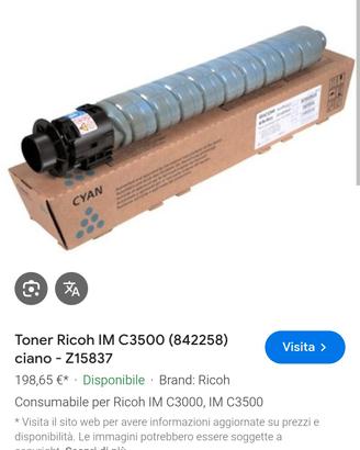 cartuccia toner stampante ricoh 