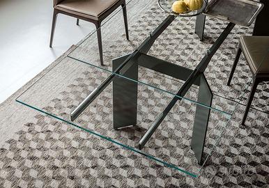 Cattelan, tavolo cristallo mod. Elan