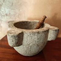 Mortaio antico in pietra molto grande cm 35 !