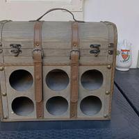 Baule vintage porta bottiglie