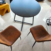 tavolino tondo nero 80 cm