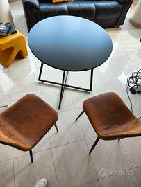 tavolino tondo nero 80 cm