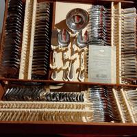 set posate da collezione oro e acciaio 