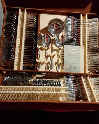 set posate da collezione oro e acciaio 
