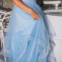 VESTITO CELESTE POLVERE