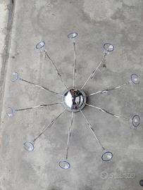 Lampadario coppette murano , luci dimmerabili 