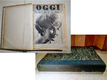 Settimanale "Oggi" collezione del 1962 rilegata