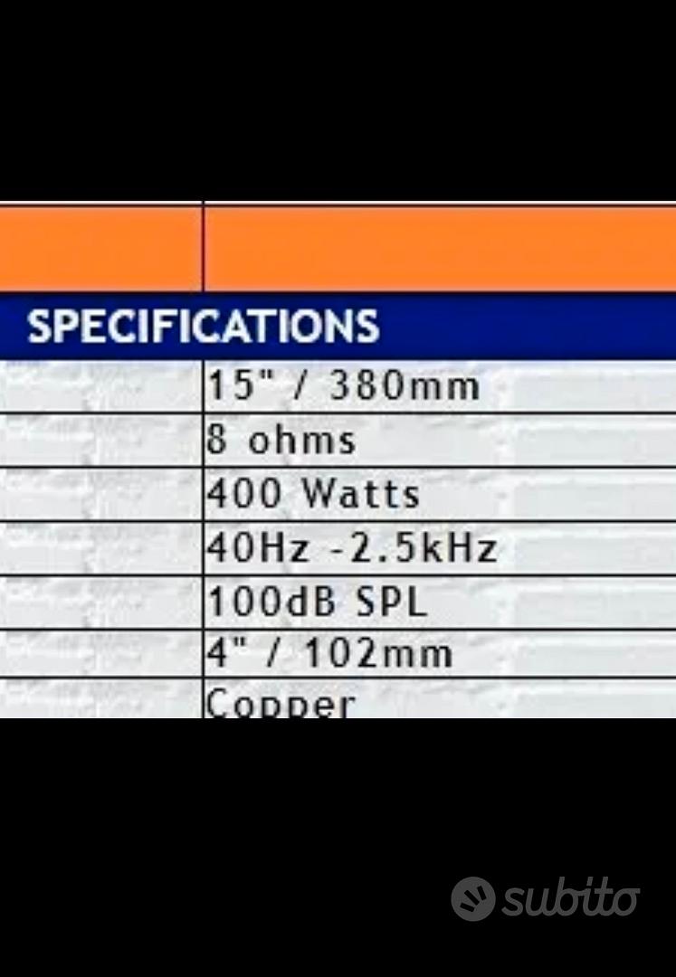 JBL e140-8 - Audio/Video In vendita a Chieti