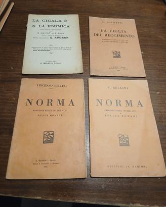 Lotto 4 Libretti d'Opera Rari (1903-1932) - Donize