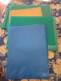 40 buste ad L trasparenti colorate