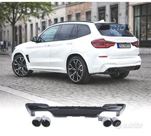 DIFFUSORE BMW X3 G01 LOOK M PERFORMANCE NERO LUCID